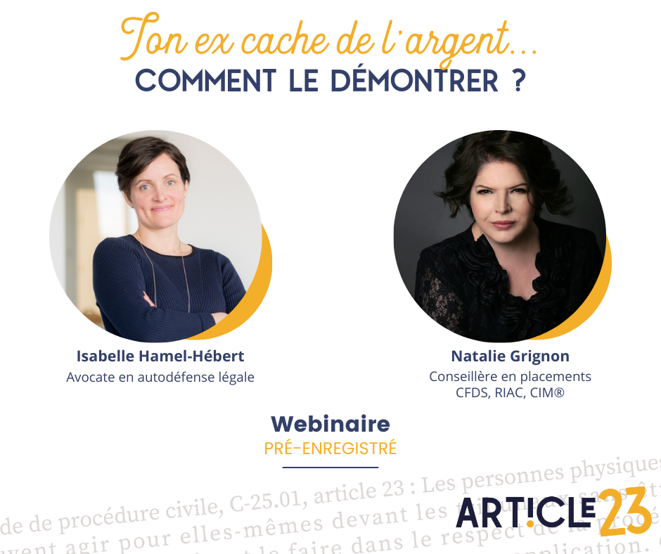 Webinaire - Ton ex cache de l'argent